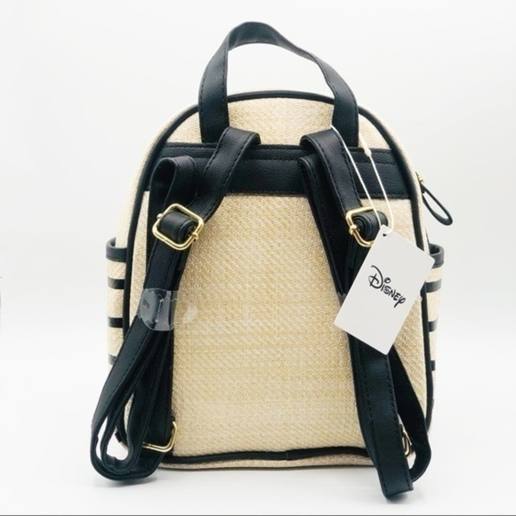 Disney Mickey Mouse Straw Raffia Style Mini Backpack 10”in x 7”in Disney Travel - Picture 4 of 14